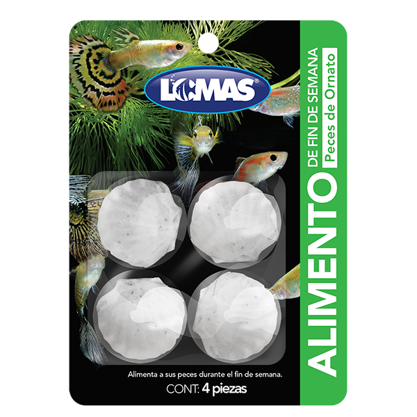 Alimento para peces fin de semana 4 piezas Lomas