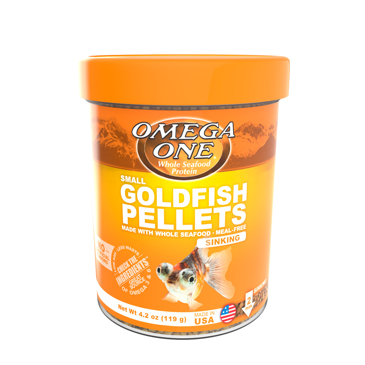 Goldfish Pellets Small Sinking 2 mm Omega One 119 g