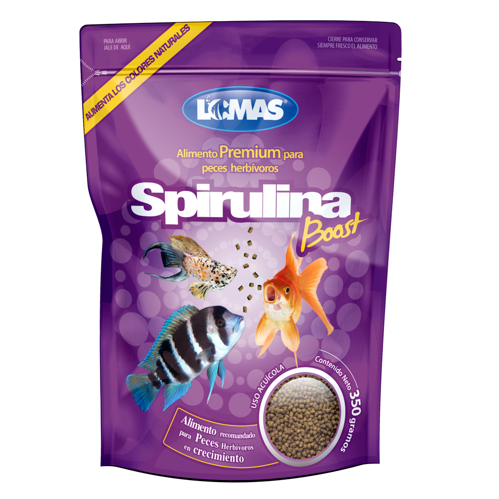 Spirulina Boost Alimento Premium para Peces Herbívoros Lomas 350 g