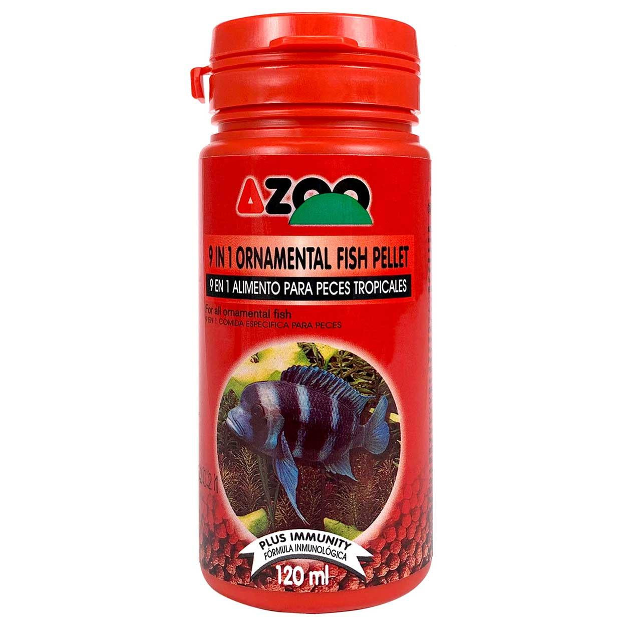 Azoo 9 in 1 ornamental fish pellet 120 ml / 60 g