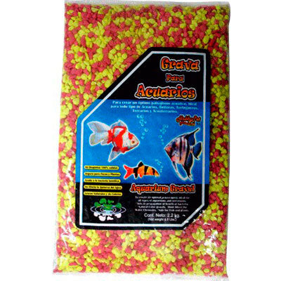 Grava Amarillo y Rojo Fluorescente 2.2 kg