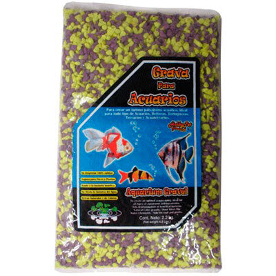 Grava Amarillo y Púrpura Fluorescente 2.2 kg