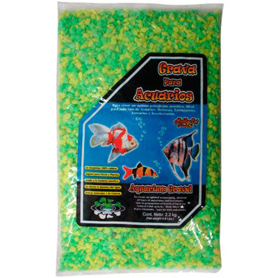 Grava Amarillo y Verde Fluorescente 2.2 kg