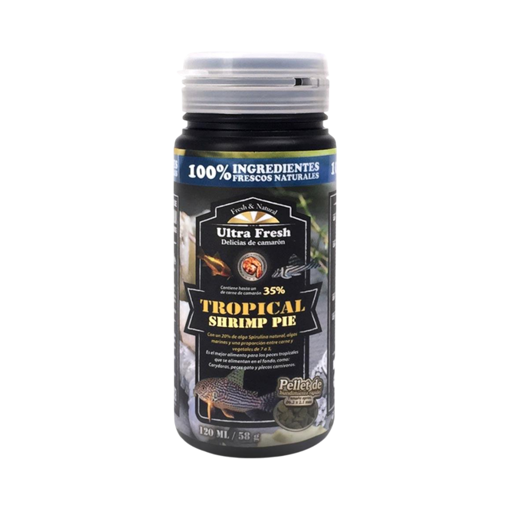 Tropical Shrimp Pie, alimento para peces tropicales 58 g
